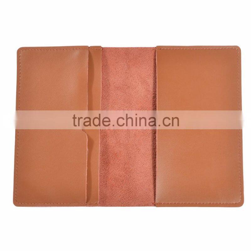 Customized Personalized Vegetable Tanned Leather travel leather passport holder