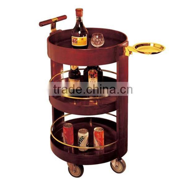 Japanese style wooden wine and liquor trolley for restaurant C-46