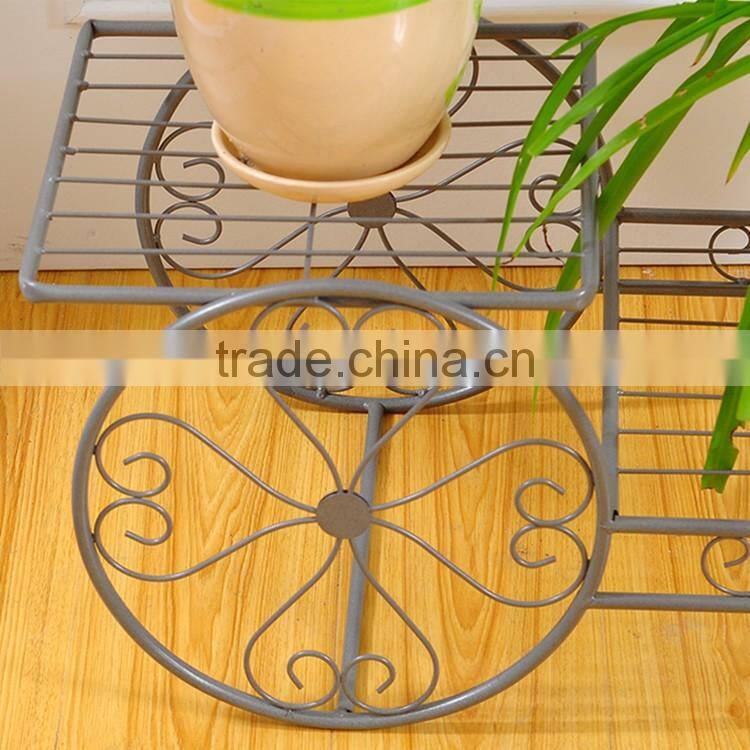 Indoor handicraft iron flower display holder metal flower pot stand