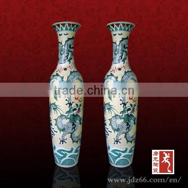 High Quality Chinese Handpainted Porcelain Large Decorative Floor Vases