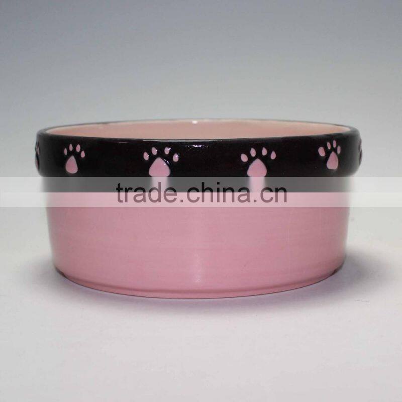 Hungry Paw-Print Pet Bowl, Bunny, Colors Vary