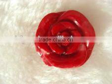 wholesale 25mm pretty red flower shape natural coral pendant