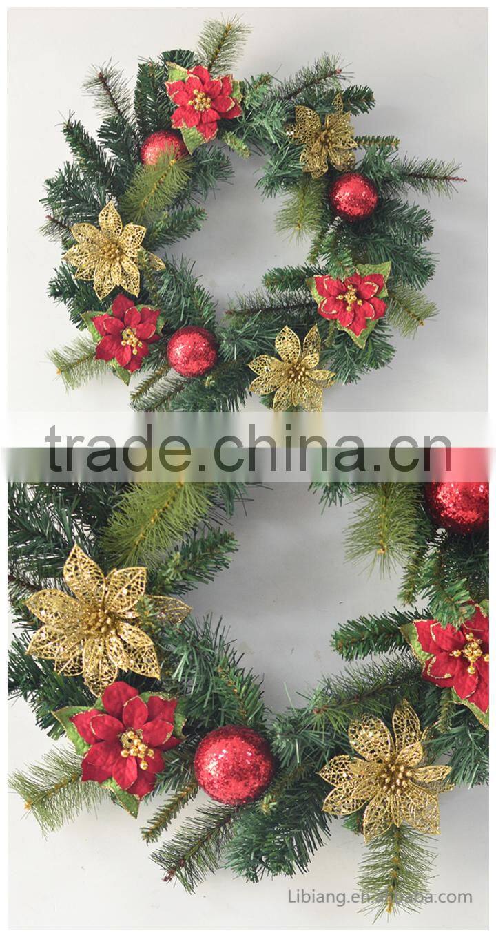 Multicategory and colorful round Pinecone Christmas flower Wreath for Door