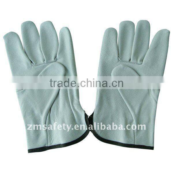 Protective Yellow Cow Grain Leather Driver glove