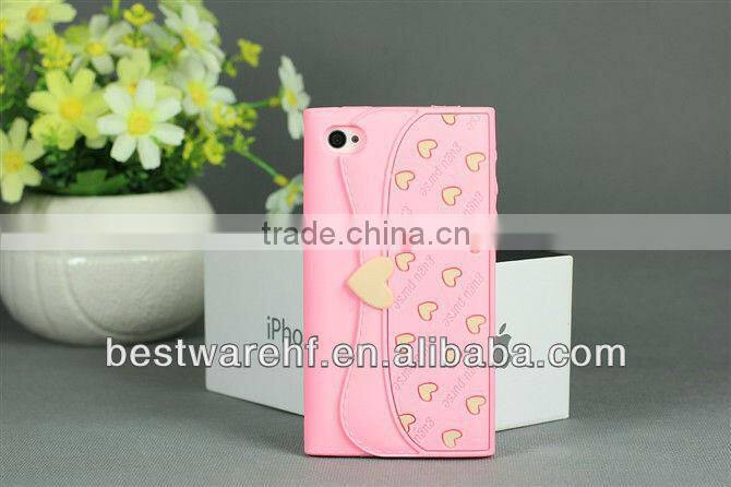 BAG shape silicone mobile phone case for apple iphone5