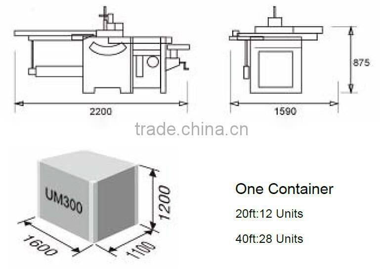UM300 CE Certification combine universal wood machine