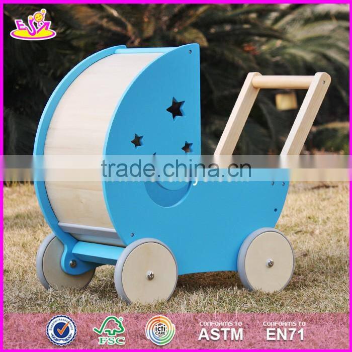 2017 New design safety outdoor toddlers wooden push walker W16E074