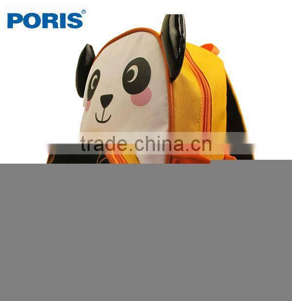 lovely panda face with two pocket school bag