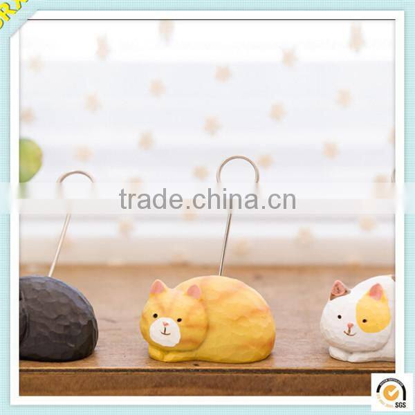 kids loves cat photo memo holder plastic paper memo clip/Custm made plastic memo clips factory