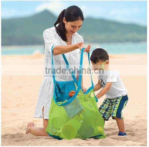 Children Shells Pouch Beach Hangbag Foldable Tote Beach Mesh Bag