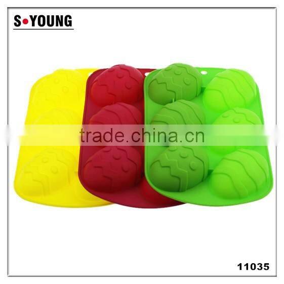 11035 Christmas series silicone baking moulds,cookie moulds,egg shaped silicone cake mould
