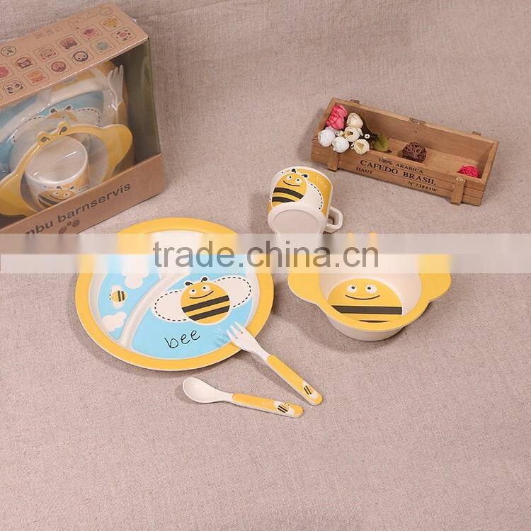 Eco-Friendly Baby Bamboo Fiber Tableware Wholesale Dinnerware Set