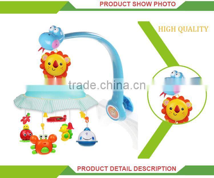 Hot selling projection rattle toys music ratation baby bed bell