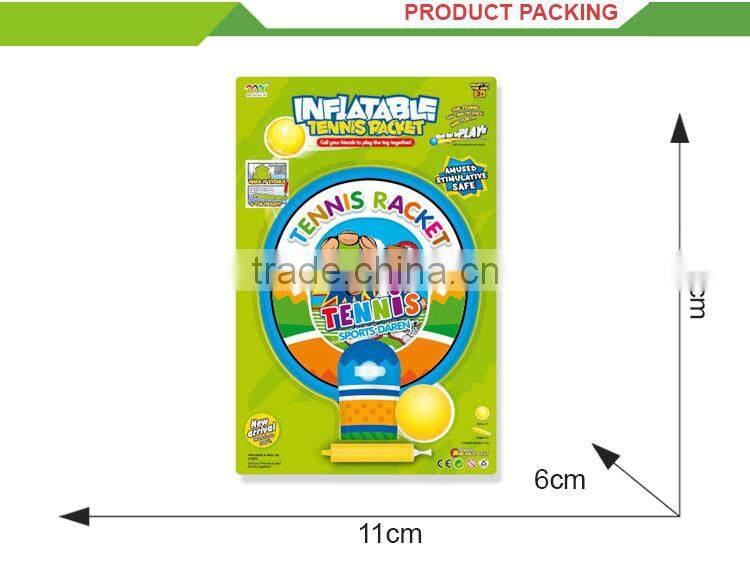 Cheap pvc inflatable toy small ball baby play soft tennis racket