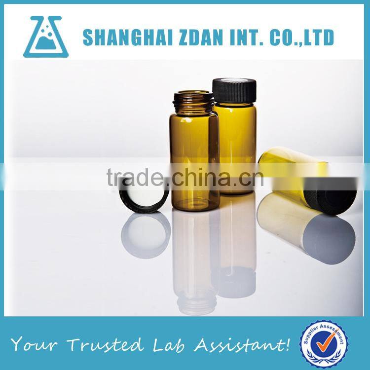Brown Glass Sample Vials With Screw Caps, Amber Glass Sample Bottle For Laboratory Glassware