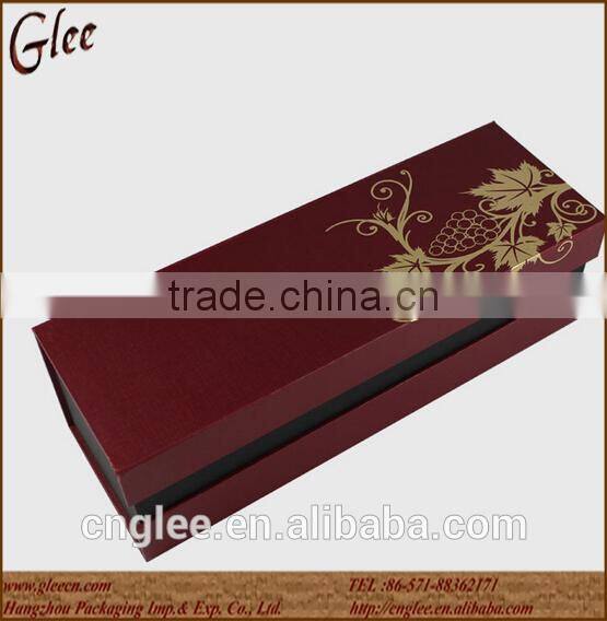 Cheap cardboard single bottle wine paper packaging box