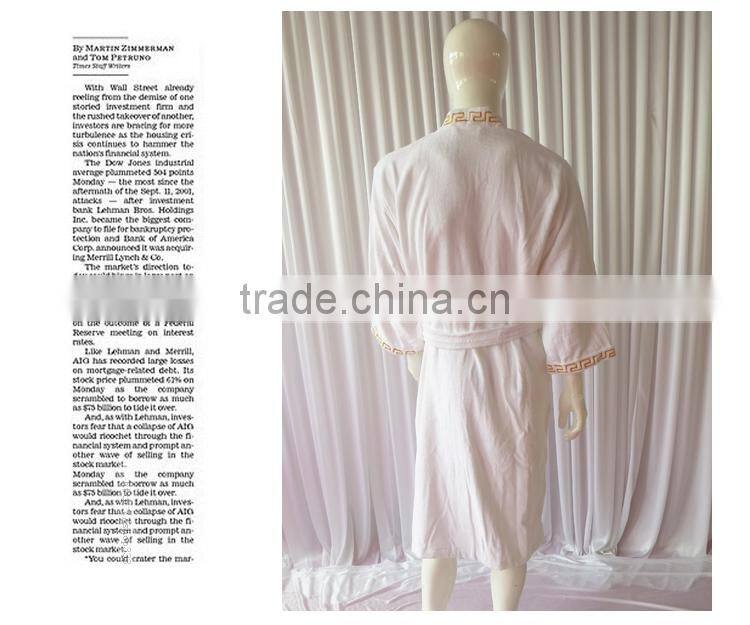 Wihte With Embroidery Autumn And Winter Design Fashion Family Robes Shower Homewear Coral Fleece