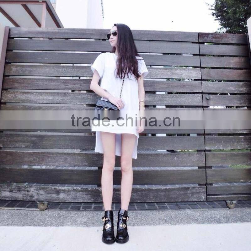 latest couple base white cotton long t shirt