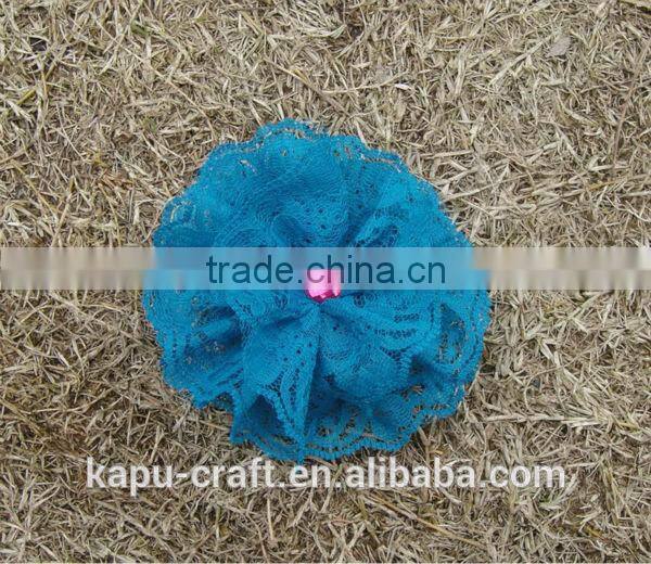 Fancy pink flower lace artificial vintage lace flowers handmade