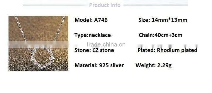 sterling silver jewelry necklace 925 silver circle pendant necklace