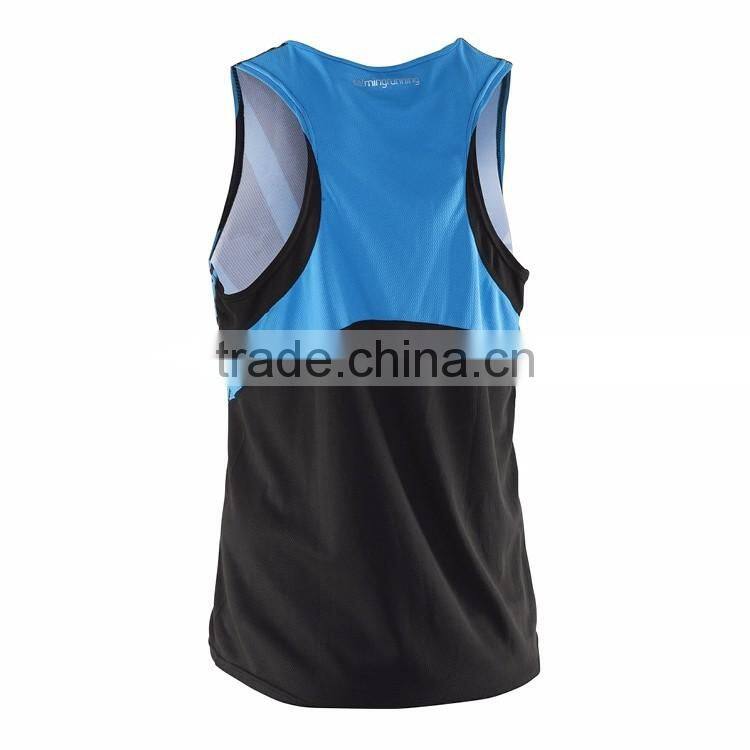 Wholesale Sublimated printing dry fit Custom gym running singlets for mens