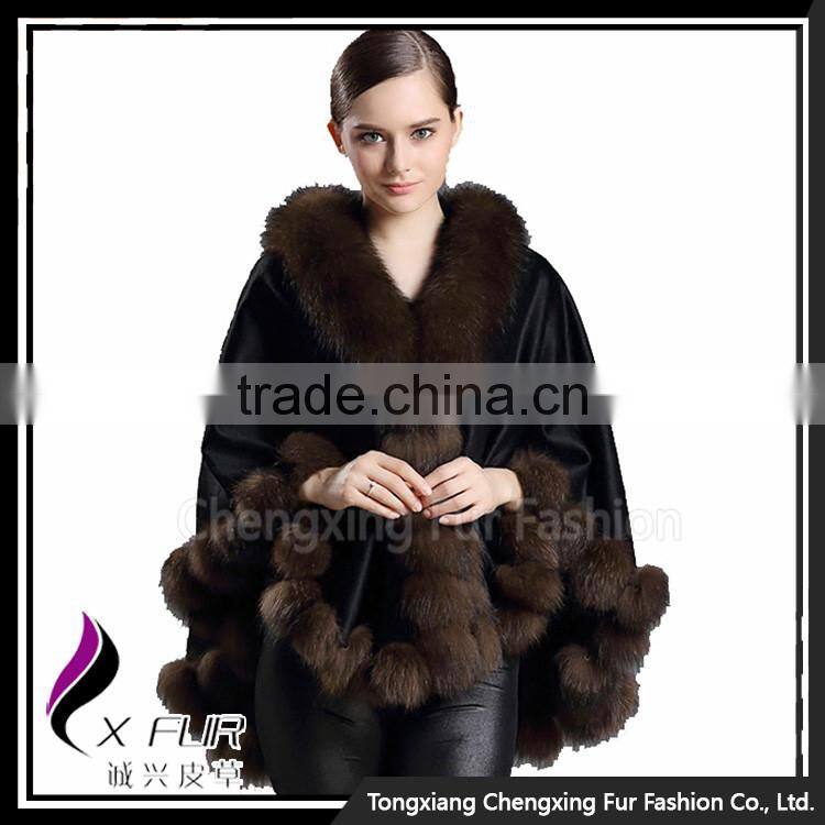 CX-B-P-22C Hot Selling Wool Winter Warm Shawl For Women