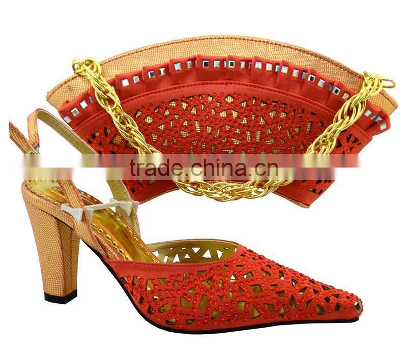 Fashionable quality guaranteed party shoes and matching bags women shoes and bags to match MG1089