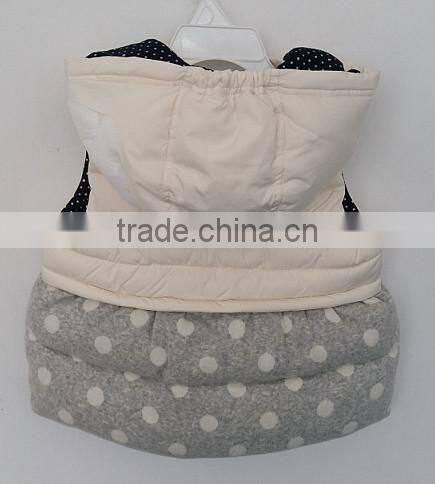 baby girl white grey color cotton ski coat