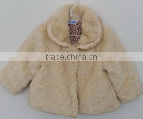 cute baby girl faux fur over coat for winter