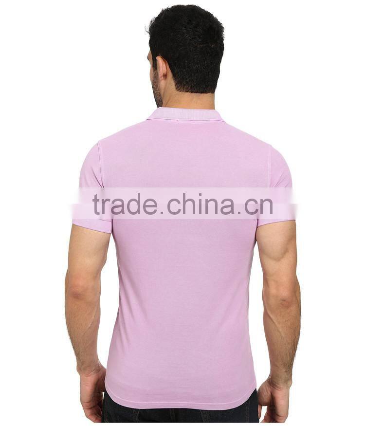 2015 latest custom short sleeve mens slim muscle fit mens brand polo shirt
