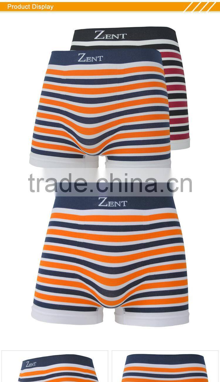 HSZ-0013 MENS boxer shorts with colorful stripes swim flat briefs handsome for man