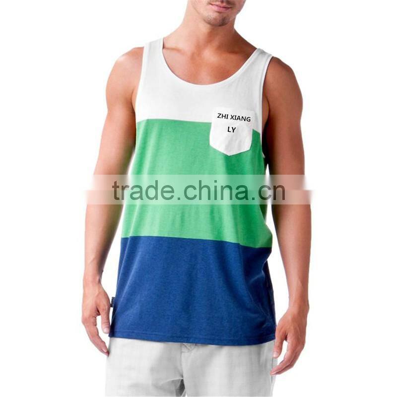 Loose fit tank tops striped jersey tank tops fat fit tank tops for men