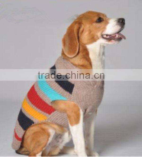 Wholesale Cheap Round Neck Short Sleeve Cable Dog Clothes Sweater