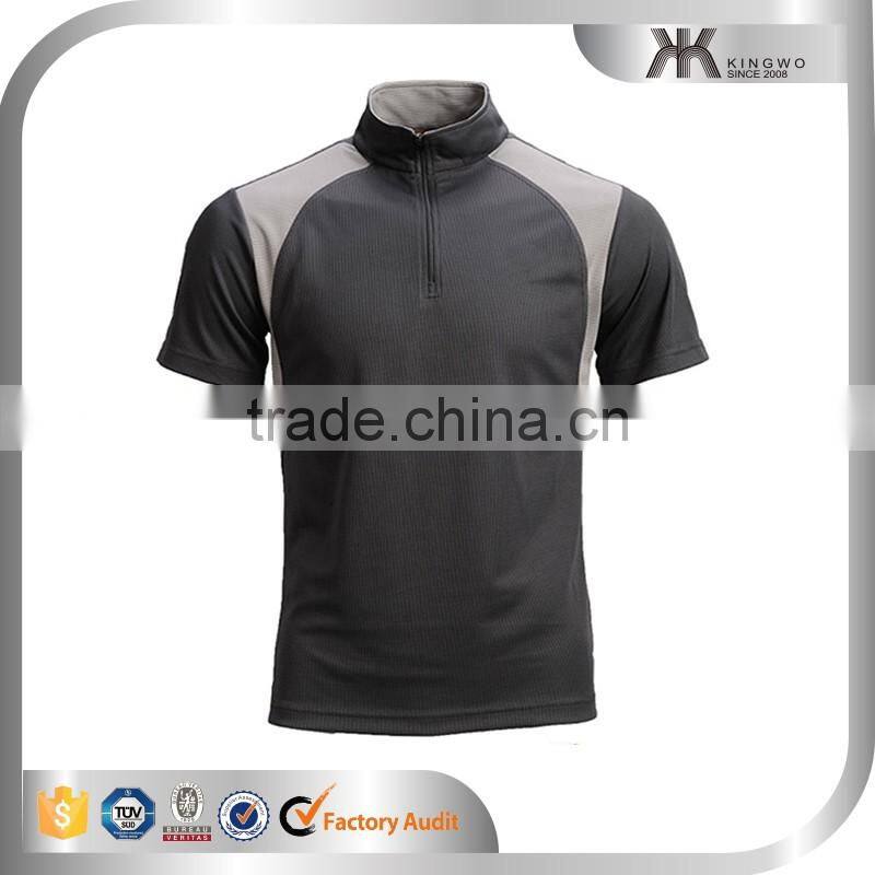 Comfortable cool design two color contrast tennis shirt polo shirts