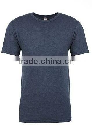 2016 New Fashion Custom Made Short Sleeve Triblend T Shirt 50% polyester 38% cotton 12% rayon Fitness Shirt