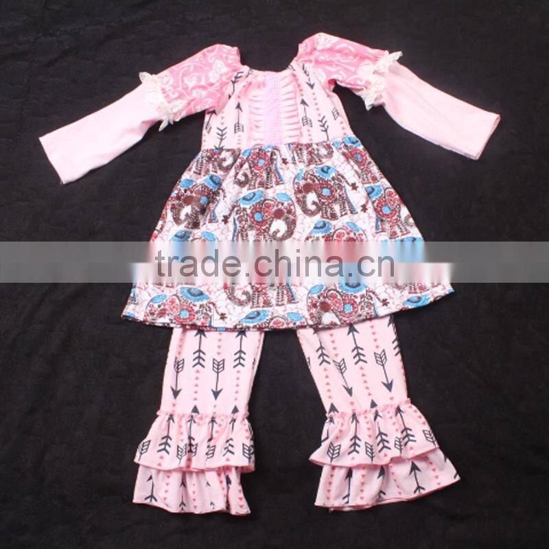 Mustard White Stripy Cardigan And Coffee Polka Trousers Girl Sweet Spring Clothing sets LBYTZ001-40