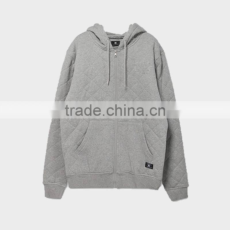 Men's Grey Winter Wear Hoodies Visco-Elastic With Hood and Zip