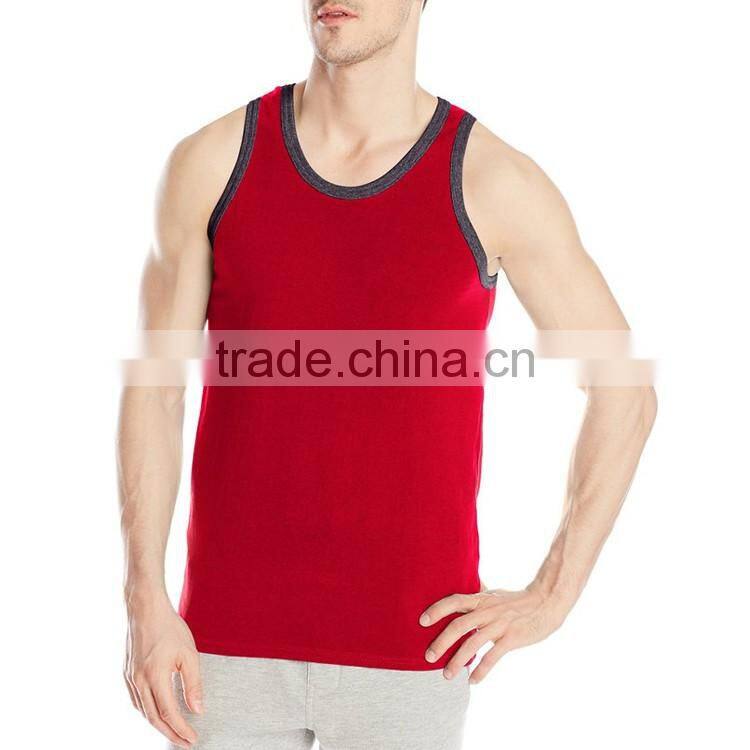 Designer Casual Blank Tops Wholesale Mens Bodybuilding Stringer 95% Cotton 5% Spandex Tank Top