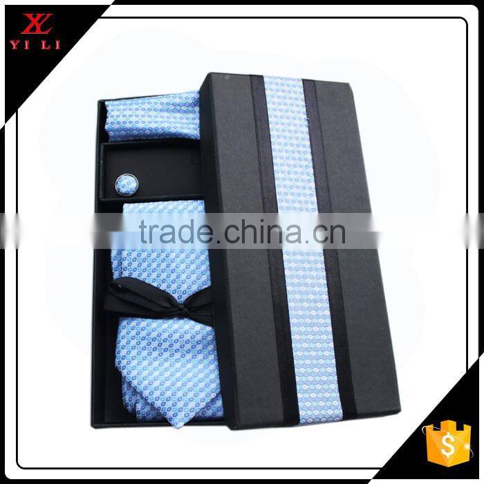 fashion man custom logo polyester tie gift set