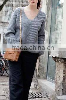 EY0869S 2016 New Arrival Deep V-Neck knit Pullover Sweater