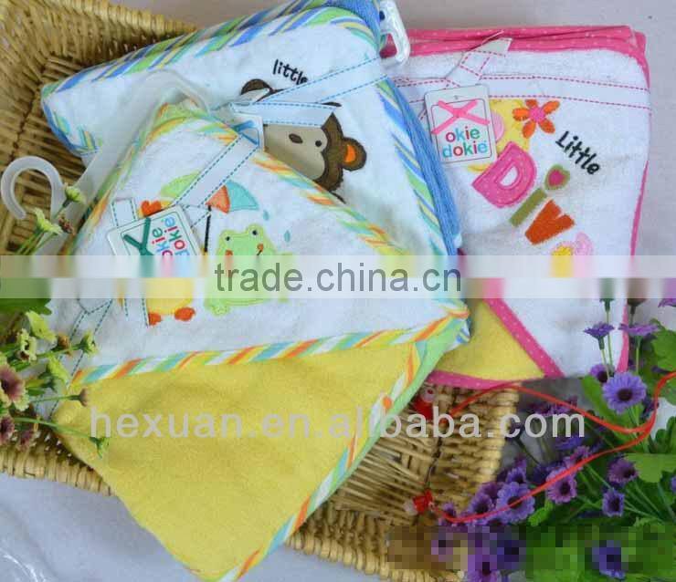 Hooded Animal modeling Baby Bathrobe/Cartoon Baby Towel/Character kids bath robe/infant bath towels +baby washcloths set