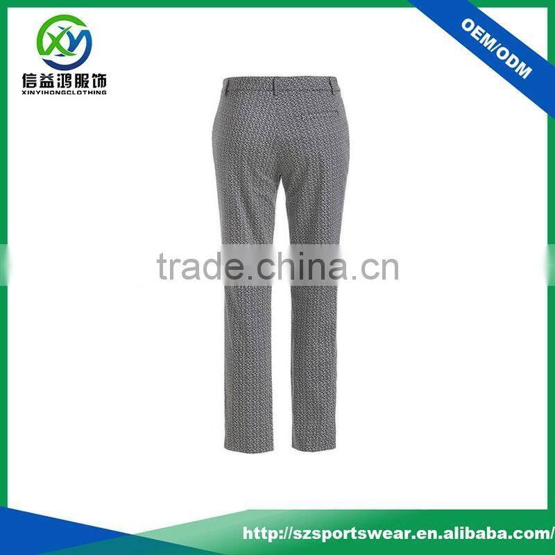2016 Fashion design ladies 100% polyester waterproof golf long pant , full sublimation printing sports trousers