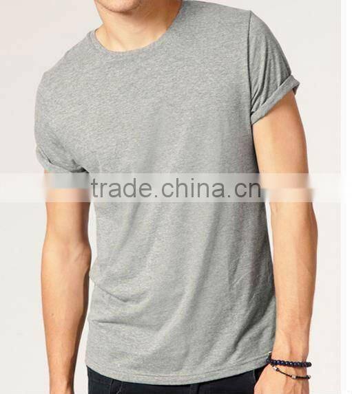Quality OEM Men's bulk blank bamboo/cotton t shirt r0315