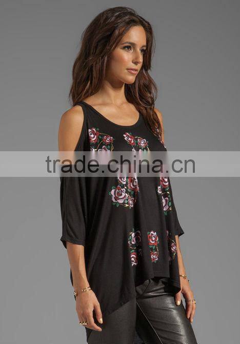 Oversized Open Shoulder Top