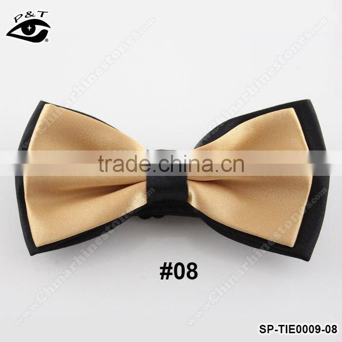 12.5x6.5CM fancy polyster bow tie British Style Solid Bowtie for Bridegroom Wedding Dress