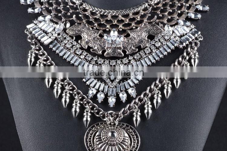 Unique fashion design beautiful lotus flower pendant necklace sliver plated