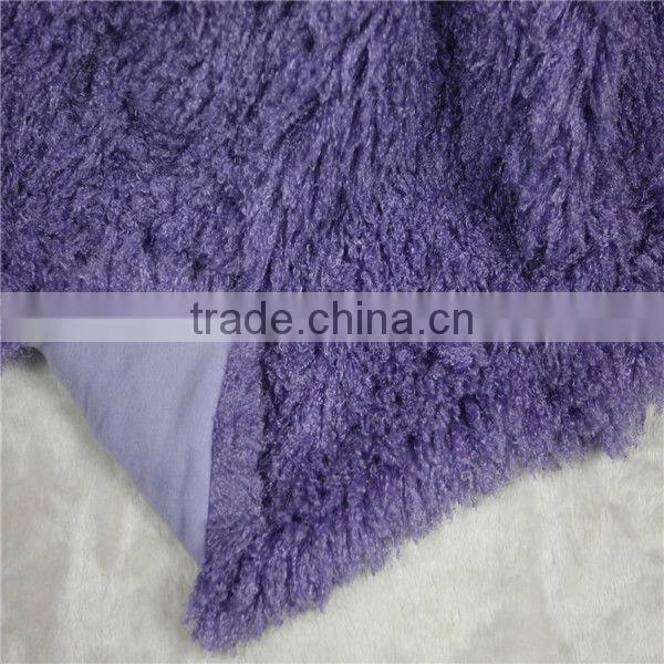 Polar fleece airline blanket with frizzle fleece