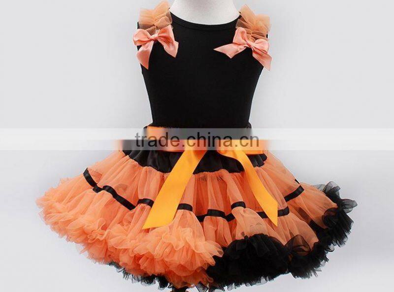 children clothes,black cotton t shirt with pettiskirts, tutus