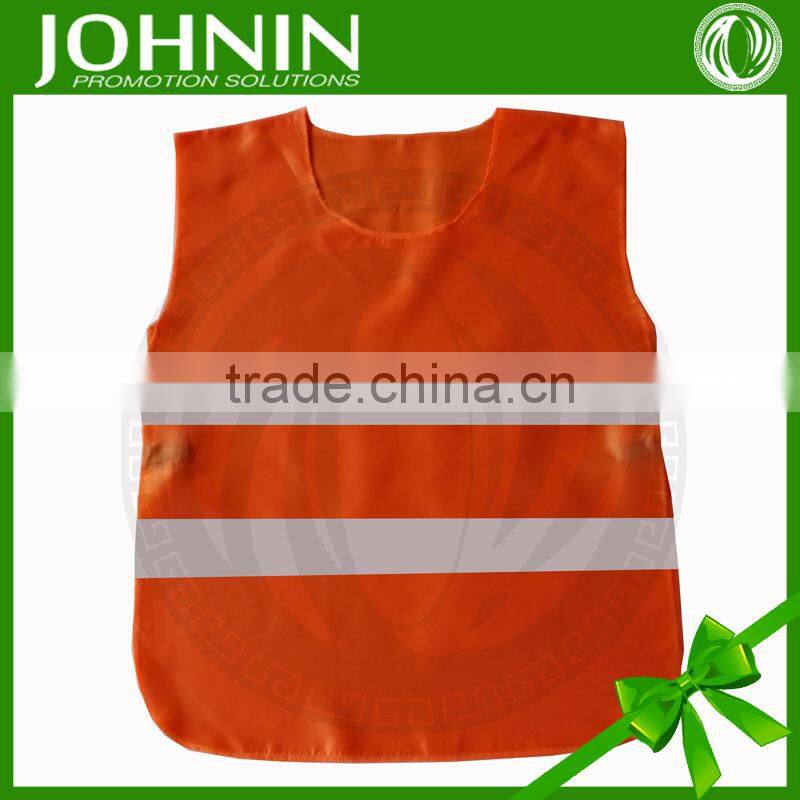 Custom Savety Hot 100% Polyester Orange Vest with Elastic Band