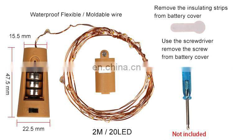 Wholesale 20 Lights LED Bottle Cork Fairy String Light for Wedding